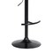 Armen Living Nash Adjustable Black Wood Bar Stool in Gray Faux Leather with Black Metal LCNABABLKGRY - alternate 3